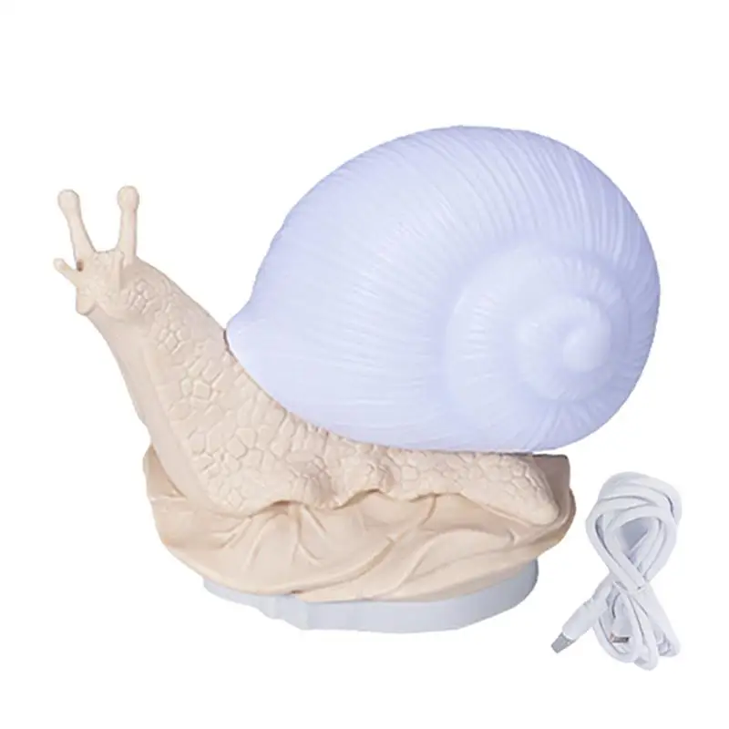 

LED Night Lights Cartoon Snail Shape Silicone Patting Lamp USB Plug Atmosphere Lamps Bedside Decor For Kids Baby Gifts