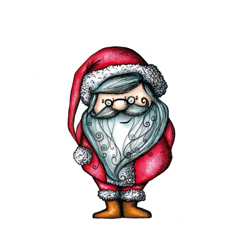 Новое поступление 2022 прозрачные штампы Санта-Клаус печать для сделай сам