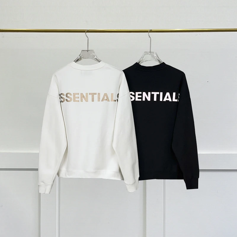 

Essentials Sweatshirts Hoodies Reflective Printing Letters High-Quality Men and Women Fashion Hip Hop Oversized Pullover