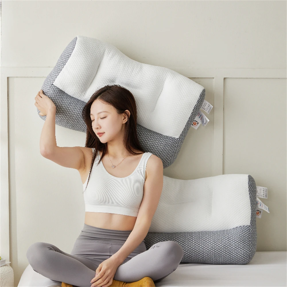 

Ergonomic Traction Pillow Sleep Aid Neck Spine Protection Orthopedic Correction Cervical Sleep Neck Pillow Comfort Pillow Core