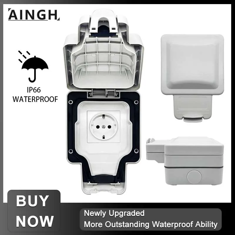 Водонепроницаемая розетка Aingh с вилкой Стандарта ЕС IP66 ...