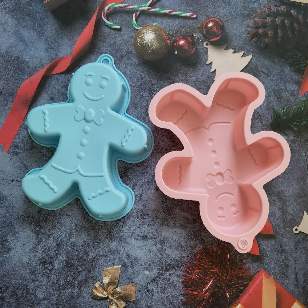 

New Baking Tools Christmas Snowman Shape Chocolate Mold Fondant Chocolate Cake Silicone Mold Cake Decoration Accessories