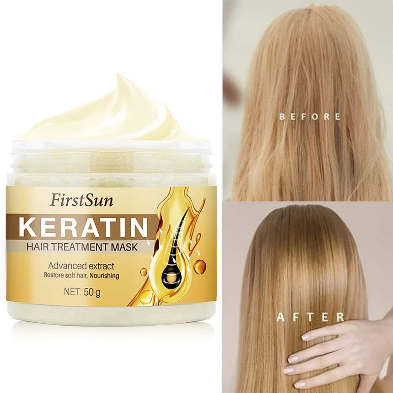 

FirstSun 50ml Magical Keratin Hair Treatment Mask 5 Seconds Repairs Damage Hair Root Hair Tonic Keratin Hair & Scalp Treatment