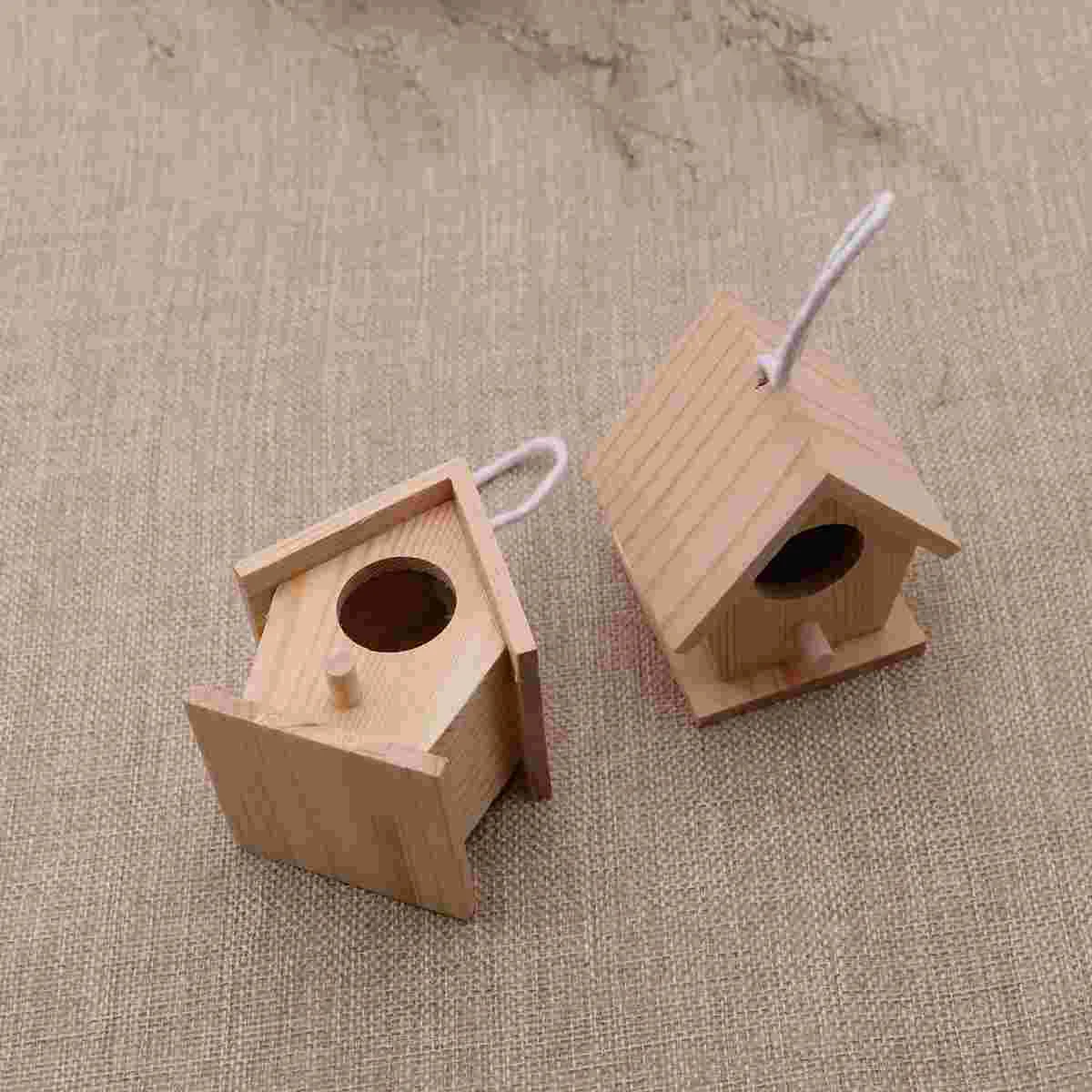 

Bird Housewood Forkits Birdhouse Wooden Mini Unfinished Build Hanging Birdhouses Cage Diy Houses Kids Kitdecorativepaintable