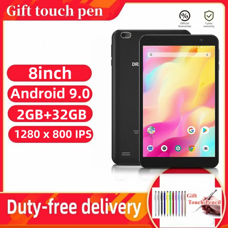 

New Arrival 8inch Android 9.0 Y80 Kid Tablet 2GB RAM+32GROM 64 Bit Quad Core Dual Camera Tablets 1280*800 IPS Screen WIFI Stylus