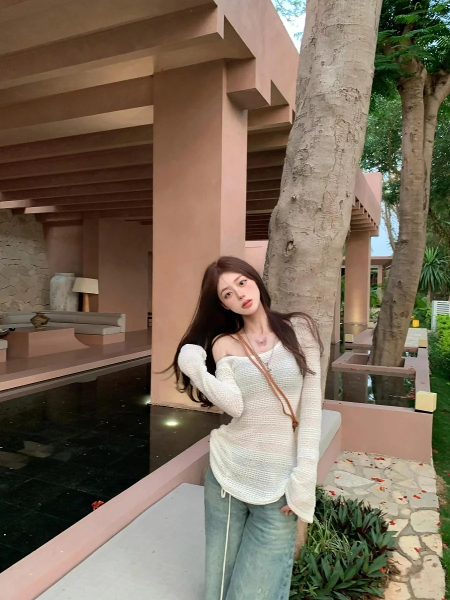 Белые Полые солнцезащитные козырьки Sakurada Wheatlife новинка свободные тонкие