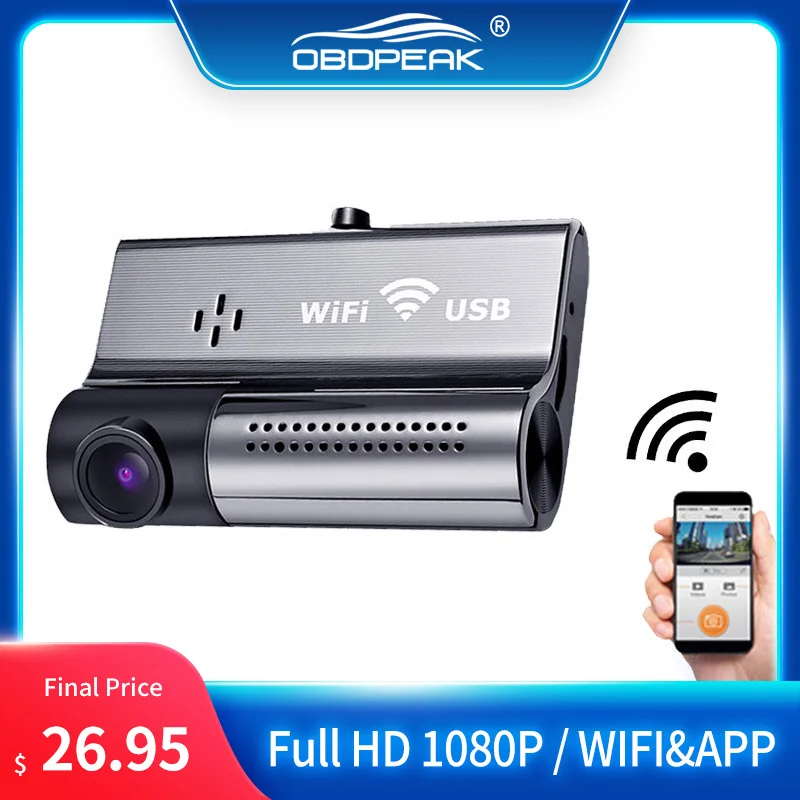 Mini Car DVR Full HD 1080P telecamera nascosta visione notturna registratore di guida WIFI Phone APP 24H parcheggio videosorveglianza Dash Cam