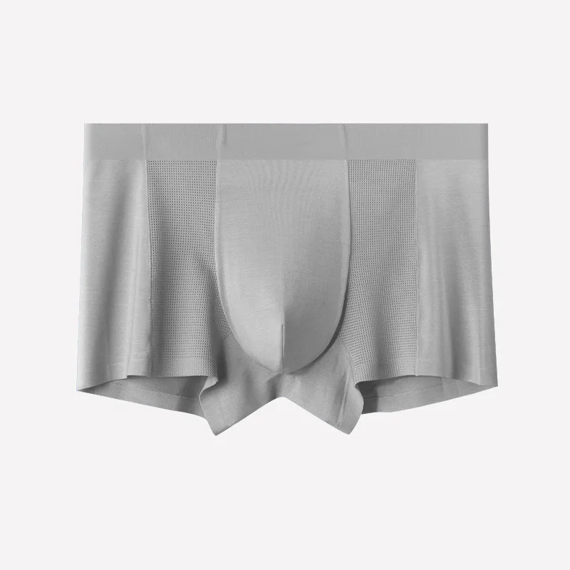 Men's Underwear Ice Silk Men's Summer Breathable Anti Flat Corner Pants 3PCS