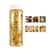 1 bottle 24k gold foil edible gold leaf sheets for diy ice cream cake decoration facial mask arts dessert gold leaf
