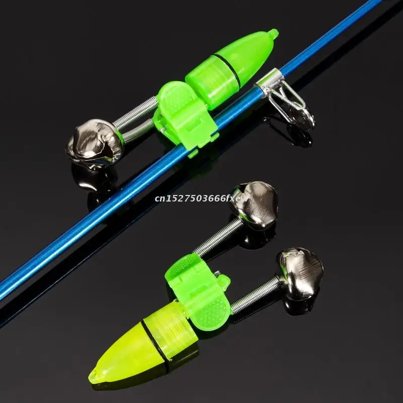 

10Pcs Night Float Fishing Rod Tip LED Light Alarm Bell Bite Carp Clip Alerter Double Bells Fishing Alarm Light Alert