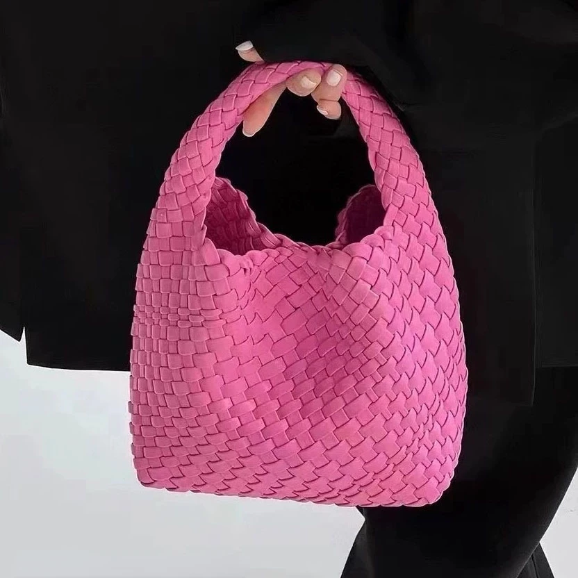

Fashion Woven Handbags Luxury Designer Soft Leather Tote Bag Big Bucket Purse Woven Shoulder Bag Luxury Leather Handbags Ins