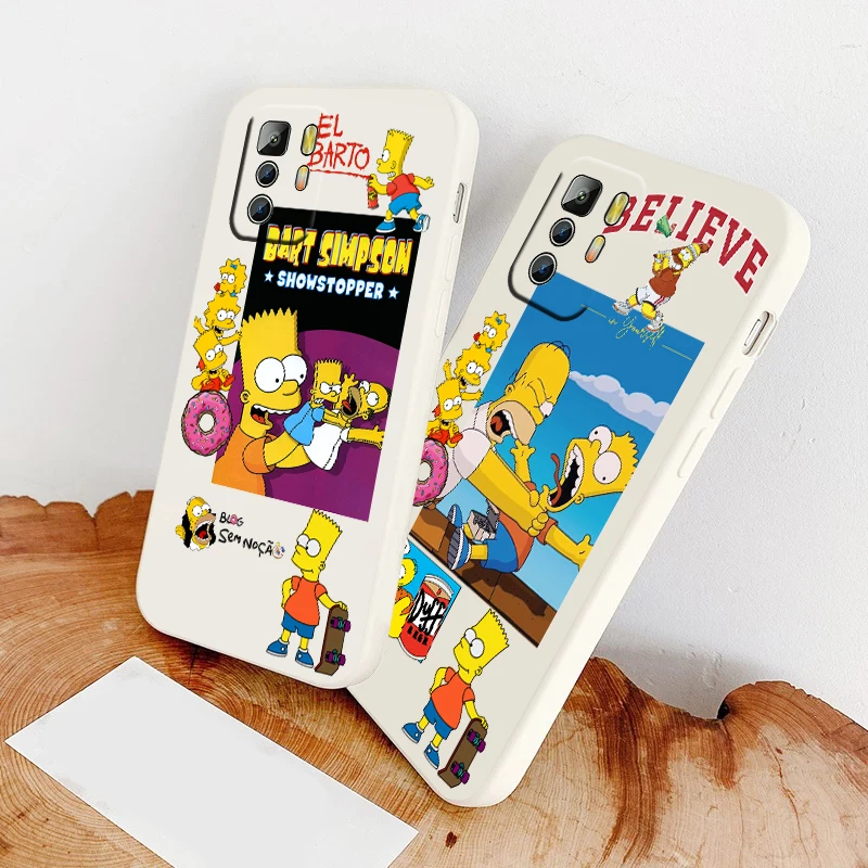 

The Simpsons Homer Bart Disney For Samsung Galaxy S22 S21 S20 Pro FE S10 Note 20 10 Plus Ultra Liquid Rope Phone Case Cover