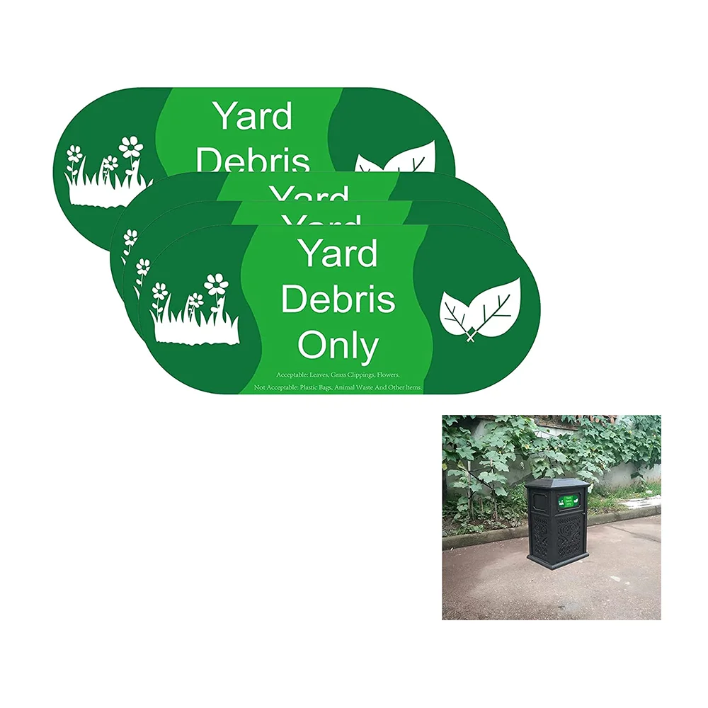 Yard Waste Only Signs 4X9 ''Recycle Yard stuffle Only Label Signs 4...