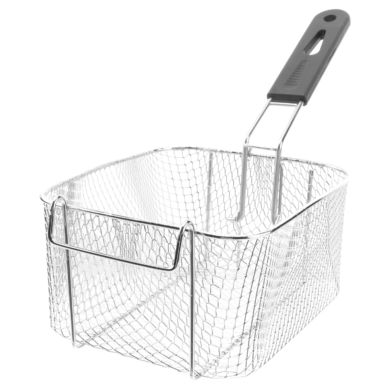 

Deep Fry Basket Stainless Steel Square French Fry Basket Holder with Long Handle Wire Frying Strainer for Chips Onion Rings