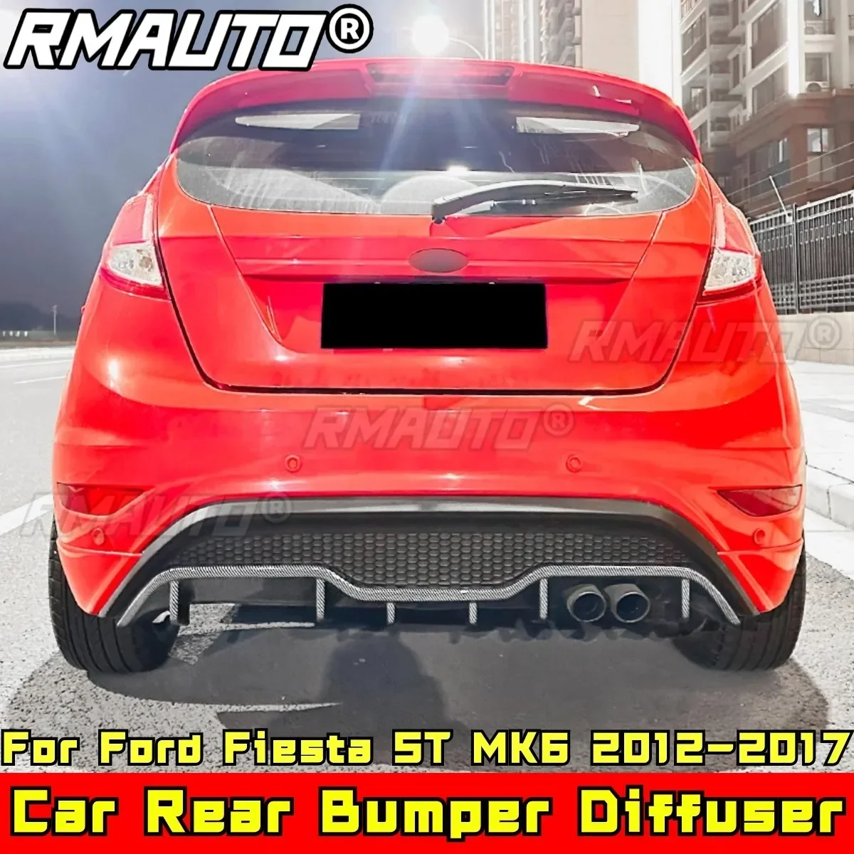 Для Fiesta ST MK6 2012-2017 обвес диффузор заднего бампера защита для Ford автомобильные