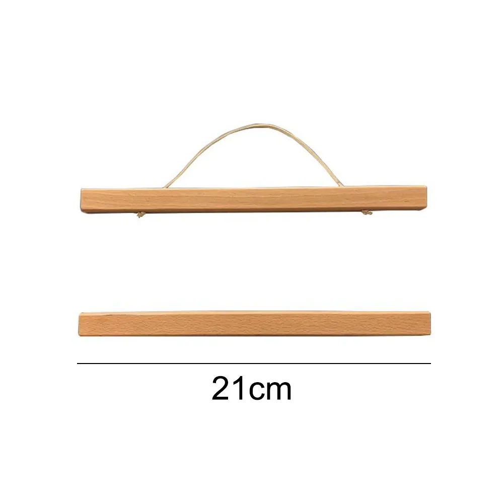 

Magnetic Poster Hanger Frame Teak Wooden Frame DIY Photo Picture Frame Wall Art Canvas Painting Hanger Home Decoration