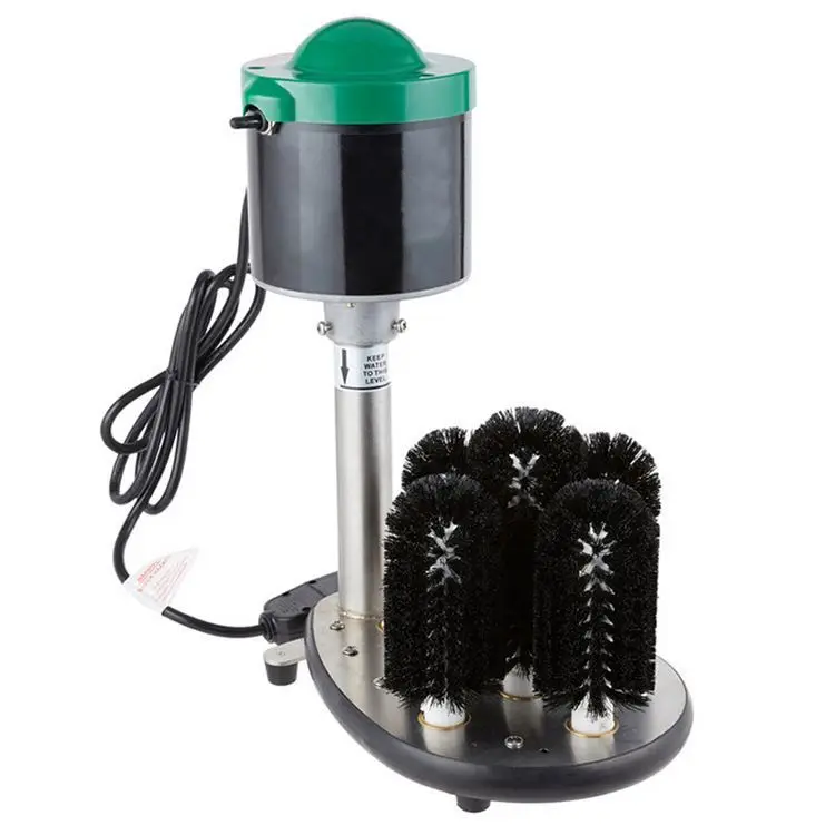 

Semi automatic milk drinks glass brush bottle washing cleaning rinsing machine