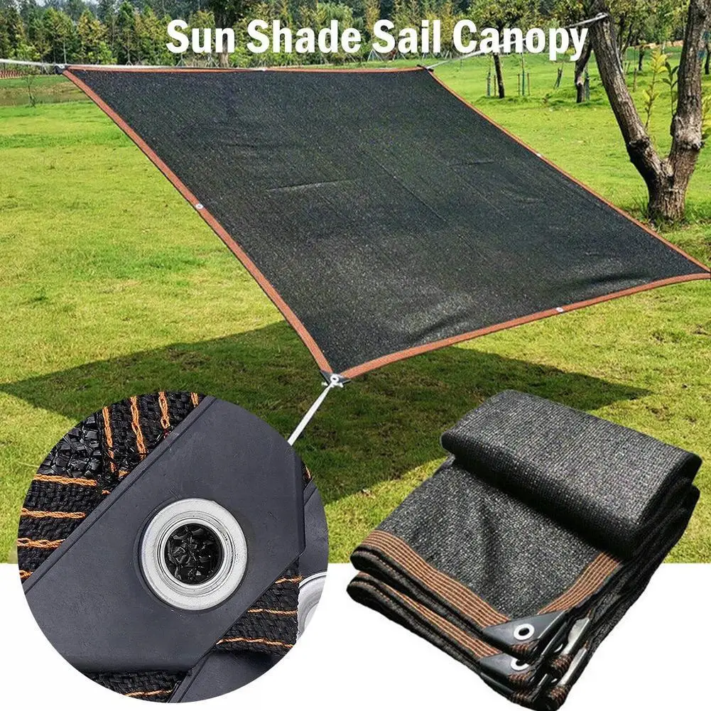 

4 8 12 Pin Black HDPE Anti-UV Sun Shade Net Gazebo Pergola Agriculture Sun Outdoor Canopy Shelter Sunshade Cover Greenhouse T4F3