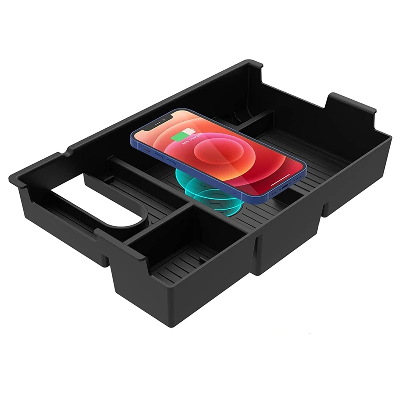 

Car Wireless Charger For Toyota - 2007-2020 2021 Accessories Center Console Organizer Tray Wireless Charging Pad