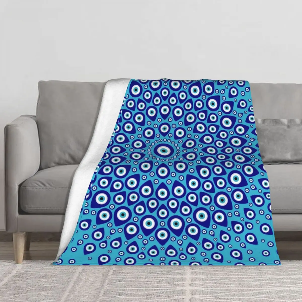 

Плед с принтом сглаза Nazar, греческий амулет, удобное покрывало для кровати, Флисовое одеяло s