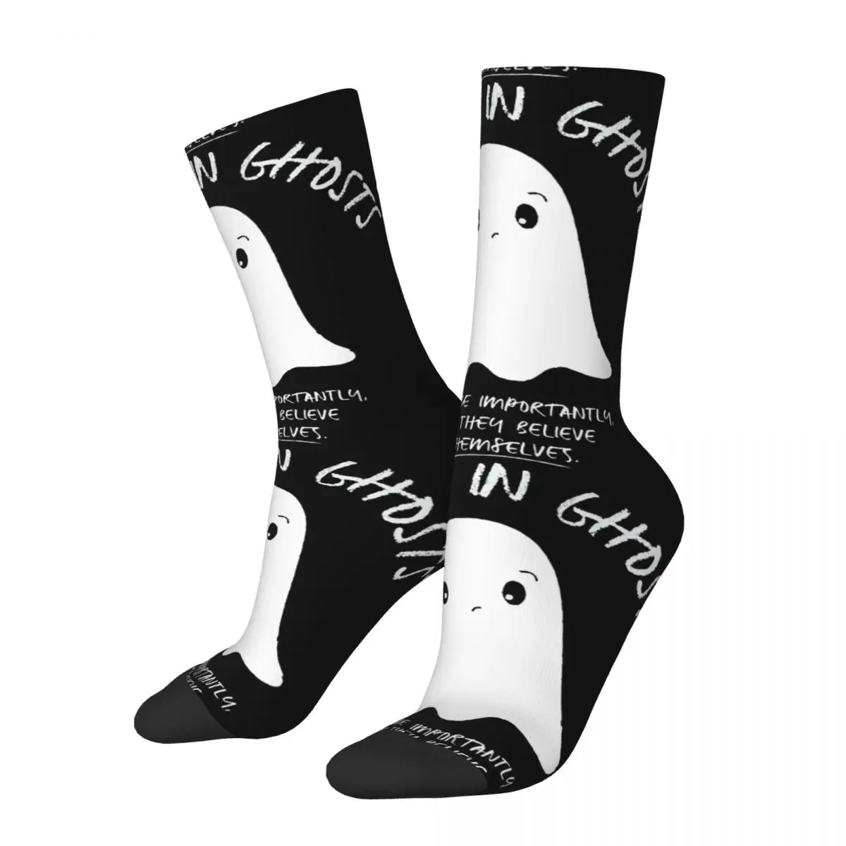 

Hip Hop Retro I Believe In Ghosts Crazy Men's Socks Unisex Ghost Specter Spirit Street Style Pattern Printed Crew Sock Boys Gift