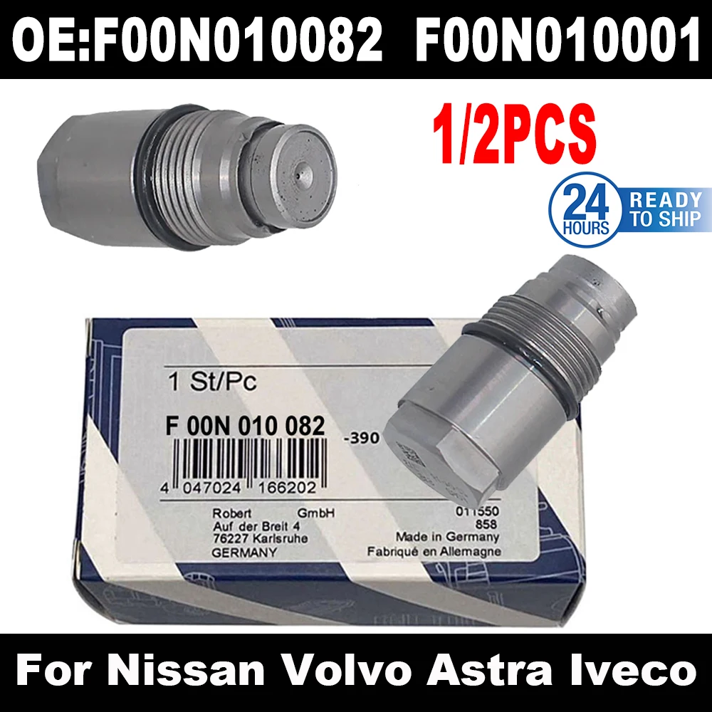 

1/2PCS For B-osch Original F00N010082 Fuel Common Rail Pressure Relief Limiter Valve F00N010001 For Mitsubishii Nissann Ivecoo