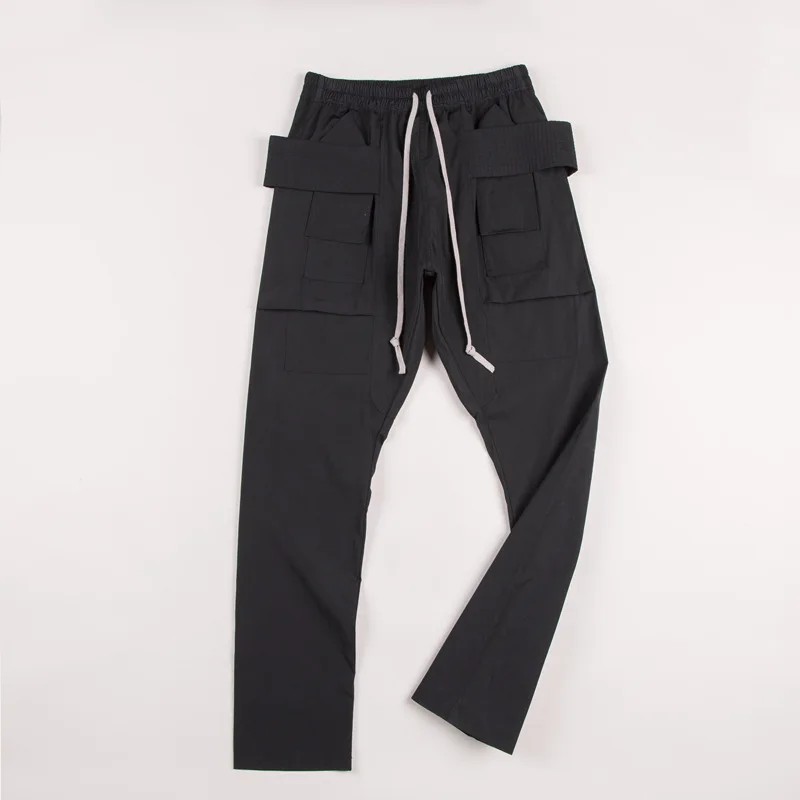 Hip Hop Rick Pants Full Length Cargo Pants Streetwear Techwear Men's Clothing Owens Traf Women's Pants Men Trousers