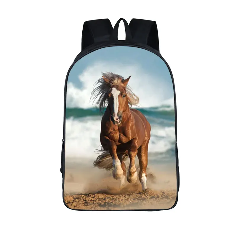

War Horse Print Backpack for Teenager Boys Girls Children School Bags Women Men Laptop Backpack for Travel Book Bags
