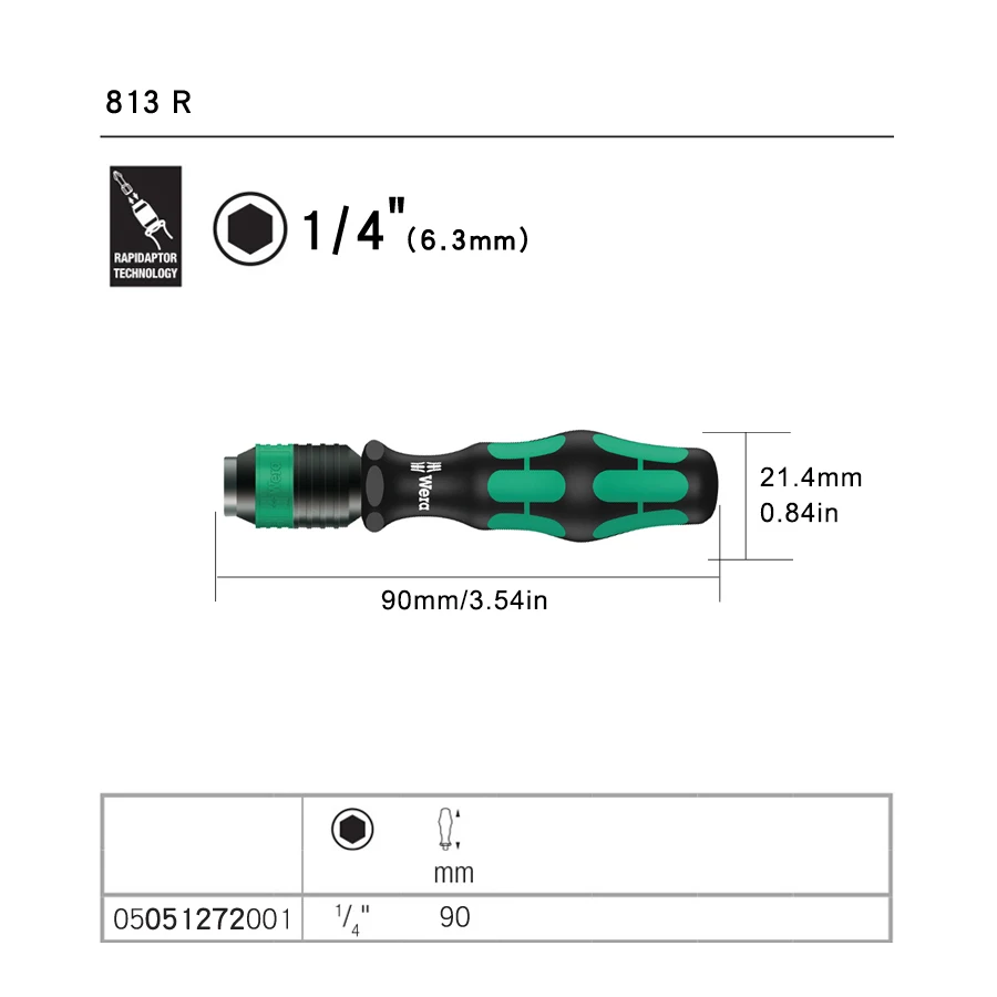 

Kooliwei отвертка битодержатель хромованадиевая сталь 6.35mm