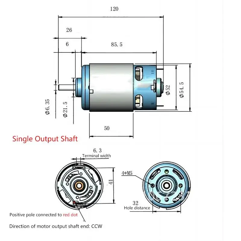 997 Мощный двигатель постоянного тока входное напряжение 12-24-36-48 В
