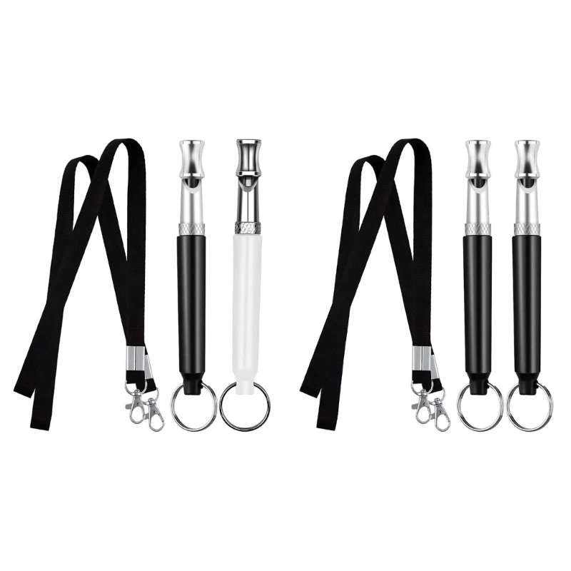 

448B 2 упаковки, свистки для собак с регулируемым шагом для остановки лая, бесшумный тренировочный свисток