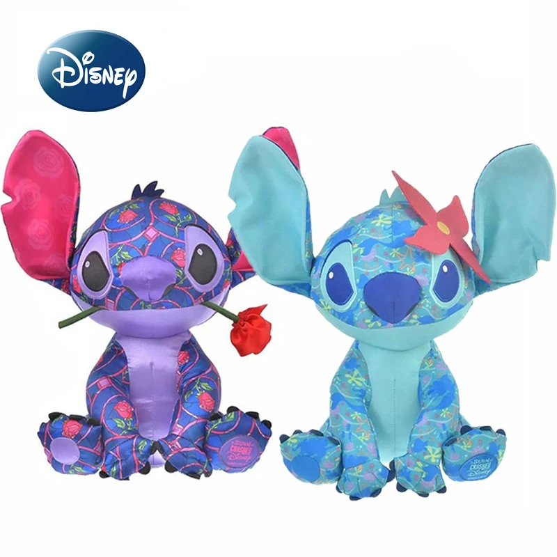 

Disney Original 38CM Stitch Stitch Stuffed Plush Kawaii Plush Pillow Limited Edition Lilo and Stitch Rose Doll Gifts for Girls