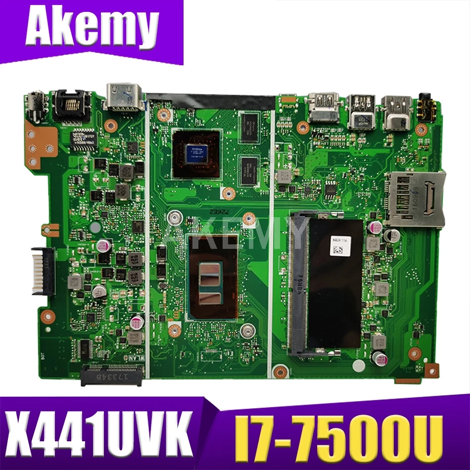 

for ASUS X441UV X441UVK X441UR X441URK X441UB mainboard Laptop motherboard w/ GT940M (V2G) 8G/I7-7500U