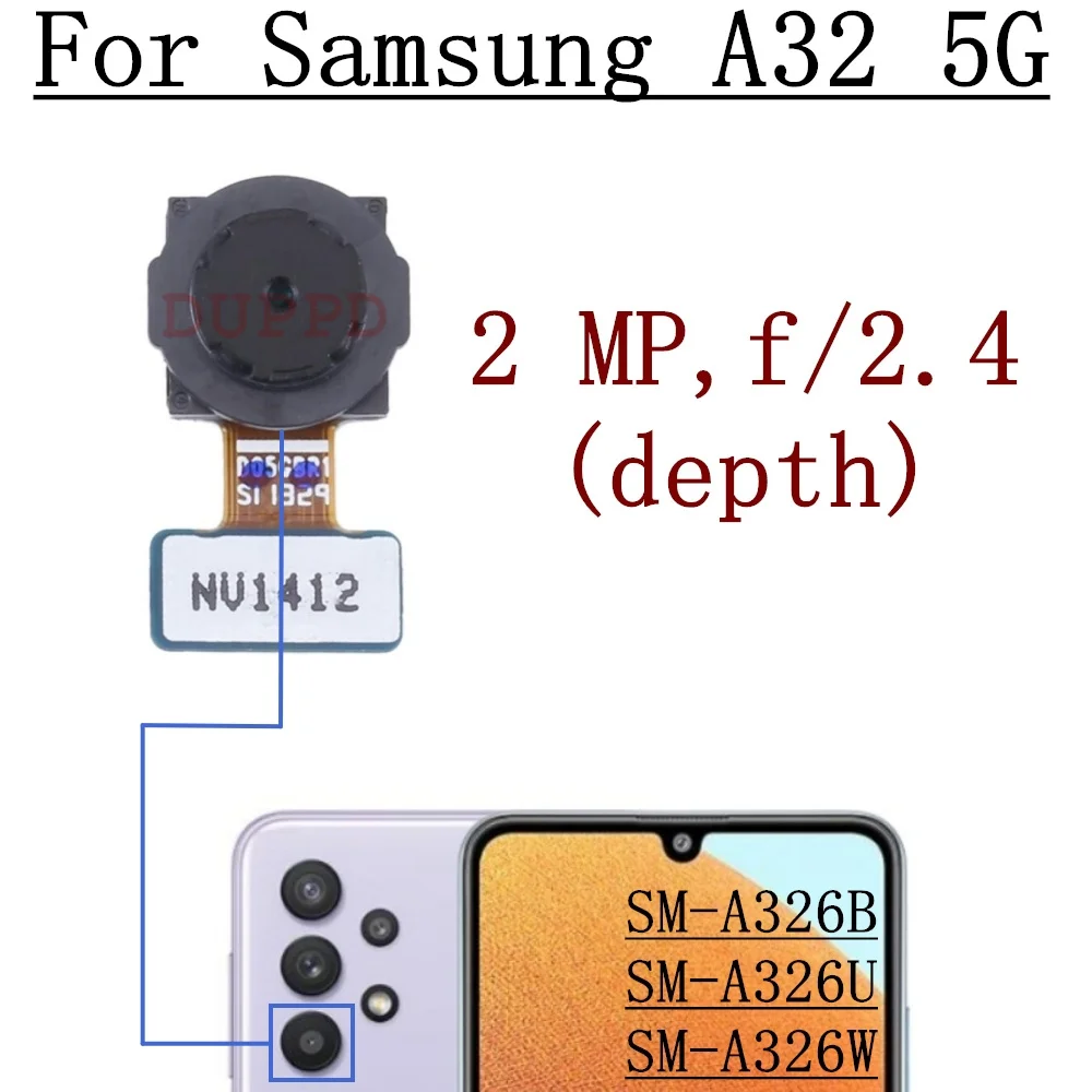 Передняя задняя камера для Samsung Galaxy A32 5G A326B A326W SM-A326U Широкосторонний модуль