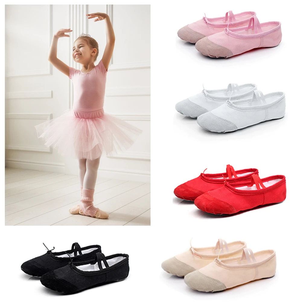 Ballet Shoes Girl Kids Dance Slippers Professional Canvas Soft Sole Ballet Dancing Girls Women Ballet Yoga Gym Dancer Shoes