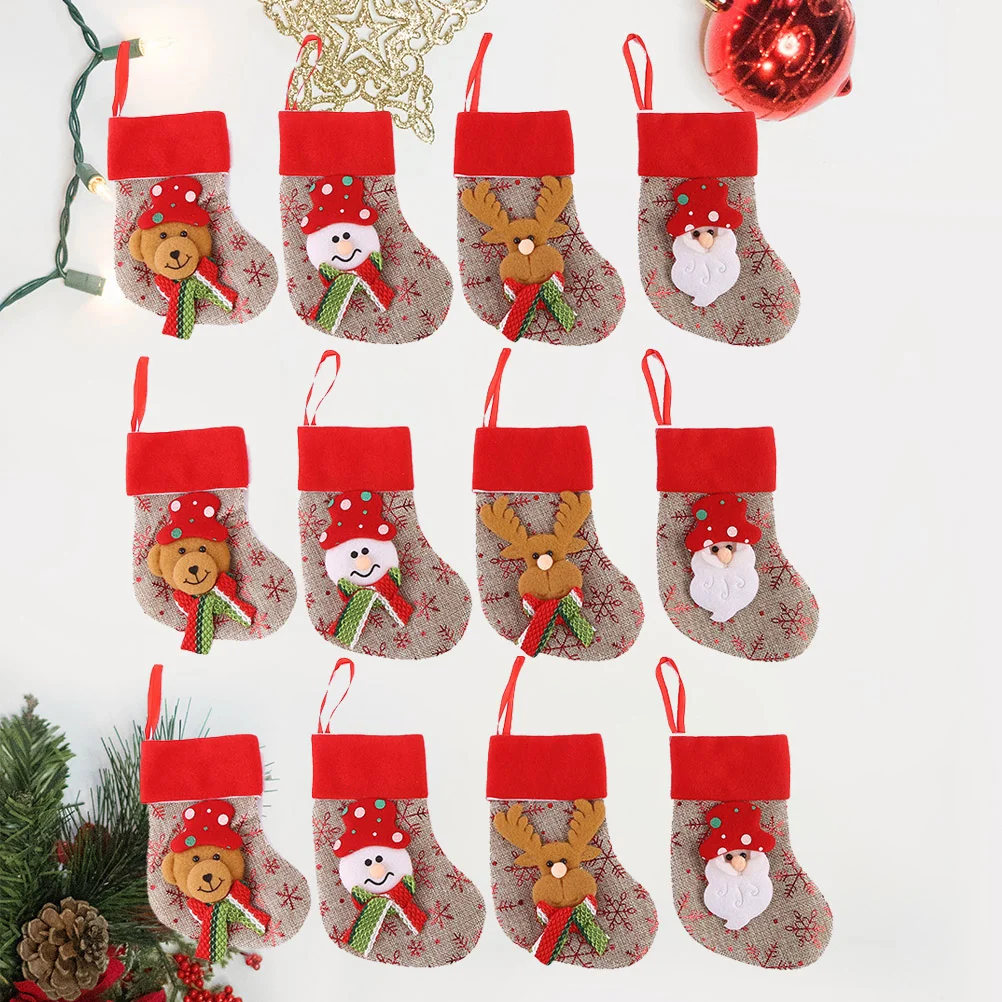 

Christmas Gift Bag Christmas Gift Stocking Christmas Cutlery Holders Xmas Hanging Ornament Christmas Hanging Socks