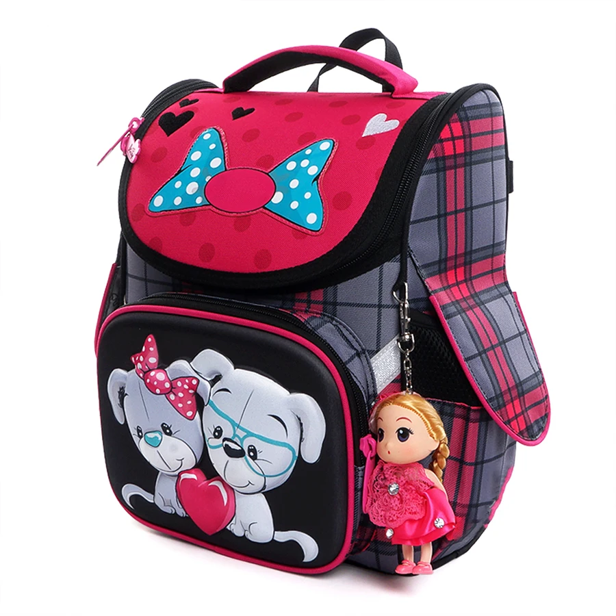 Kids Brand Grade 1-3 Beautiful 3D Cartoon School Bags for Children Orthopedic W-2007 Backpack Fashion Schoolbag Mochila Infantil