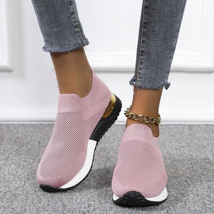 

Sneakers Women Vulcanized Shoes Ladies Solid Color Slip-On Sneakers for Female Casual Sport Shoes 2022 Fashion Mujer Shoes
