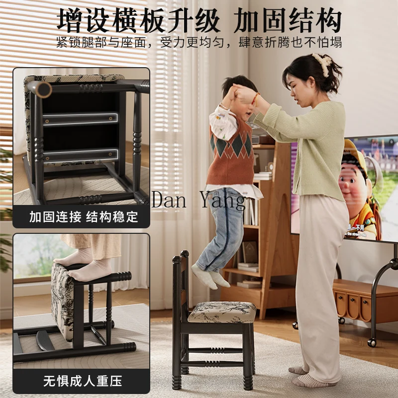 DY ретро табурет для гостиной маленький стул из цельного дерева мягкая сумка