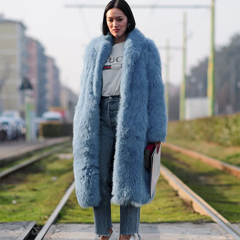 Однотонное высококачественное женское меховое пальто новинка 2024 зимнее теплое