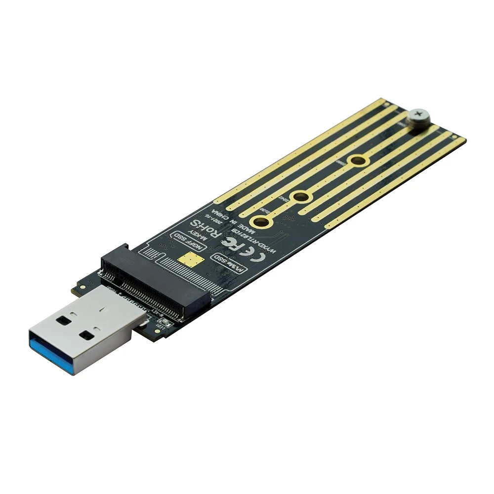 Фото Адаптер SSD M.2 к USB 3.2 GEN2 с двумя протоколами RTL9210B Чип M2 NVME PCI-E/M2 SATA SSD-конвертер для 2230-2280 M2 NVME/SATA SSD №3