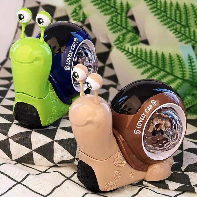

Funny Infant Toys Electric Snails Rotating Walking With Music Light Cartoon Animal Model Educational Toys For Children Gift