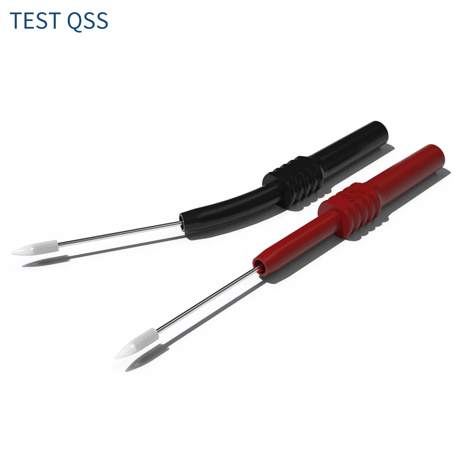 

QSS 2 шт. гибкие тестовые щупы с отверстием 4 мм иглы для прокалывания проволоки для вилки типа «банан»