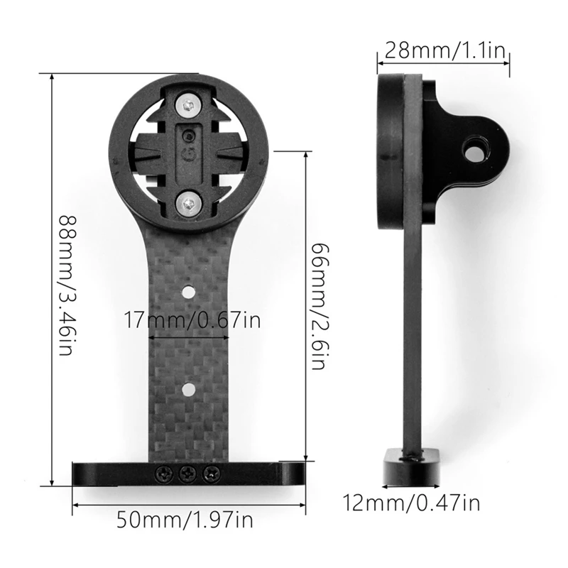 Велосипедный компьютер, кронштейн из углеродного волокна для Bryton Garmin Gopro MAGENE Blackbird Igpsport, велосипедные детали, аксессуары (art.: 3920ca67e3166) - 3920ca67e3166