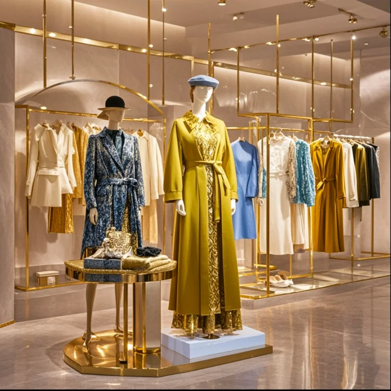 [На заказ] металлическая полка для одежды на заказ выставочный стенд женского