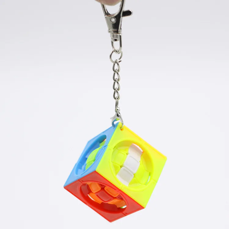 

New Magic Cubes Keychain 3.5CM ball cube can rotated Magic Cubes Pendant Twist Puzzle Toys for Children Gift Magic Cube