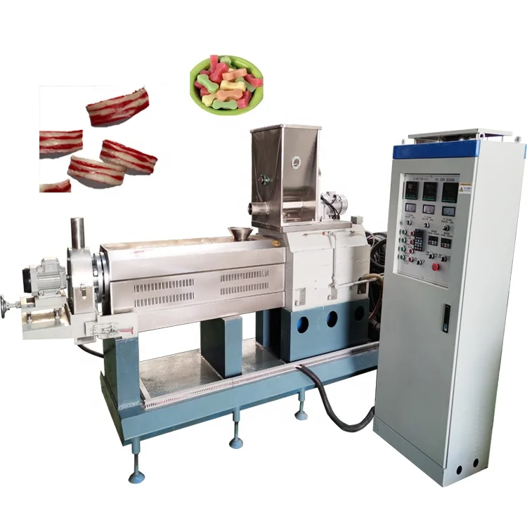 

Nieuw Ontwerp Spek Buik Kauwen Maken Extruder Gesneden Vlees Kauwmachine Voor Honden Huisdier Lekkernijen Apparatuur