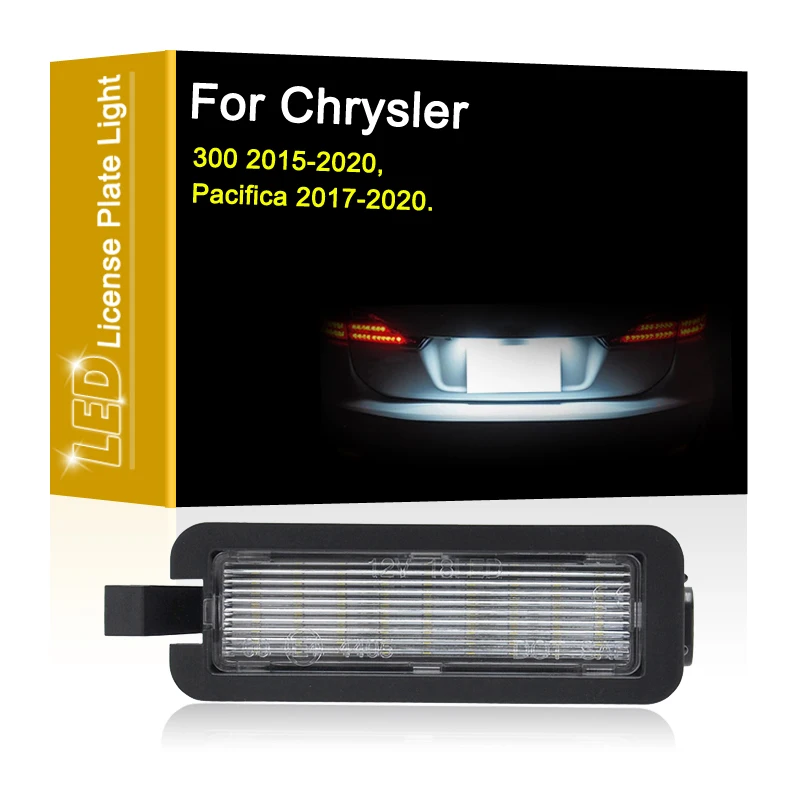 

12V LED Number Plate Lamp For Chrysler 300 2015-2020 Pacifica 2017-2020 White License Plate Light Assembly