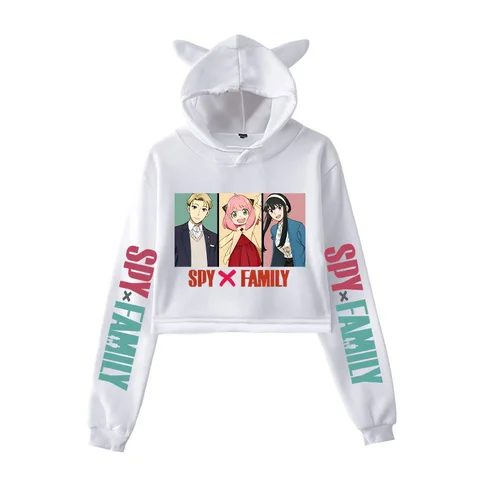 Spy X Family Укороченная толстовка с кошачьими ушками