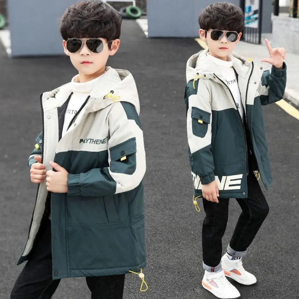 

Весенние корейские пальто для мальчиков одежда с буквенным принтом толстовки на молнии для подростков куртка для детей Свитшот детская ветровка верхняя одежда женская